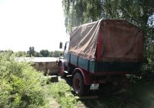  Mittwoch 5.6. - Pegelstand: 8,40m
Der LKW wurde sicher auf der Terrasse geparkt